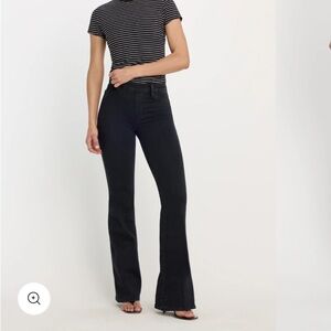 Good American Black Flare Jeans